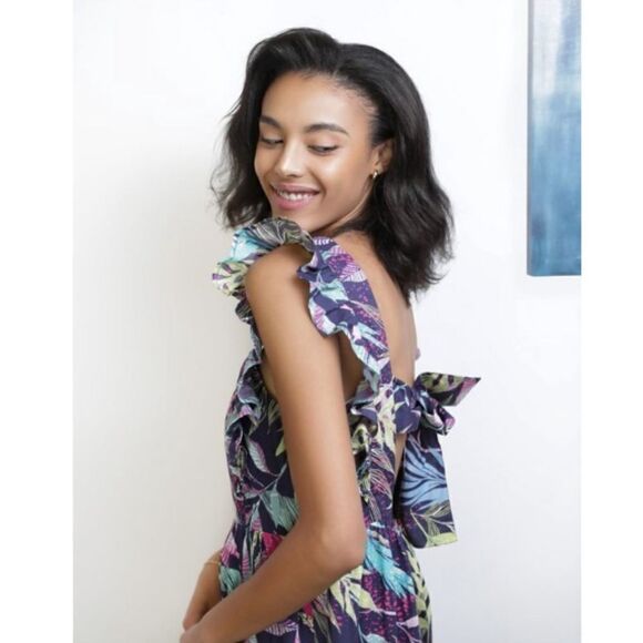 Women's Alicia Maxi Dress With Tie Back Size M - Picture 2 of 6